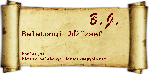 Balatonyi József névjegykártya